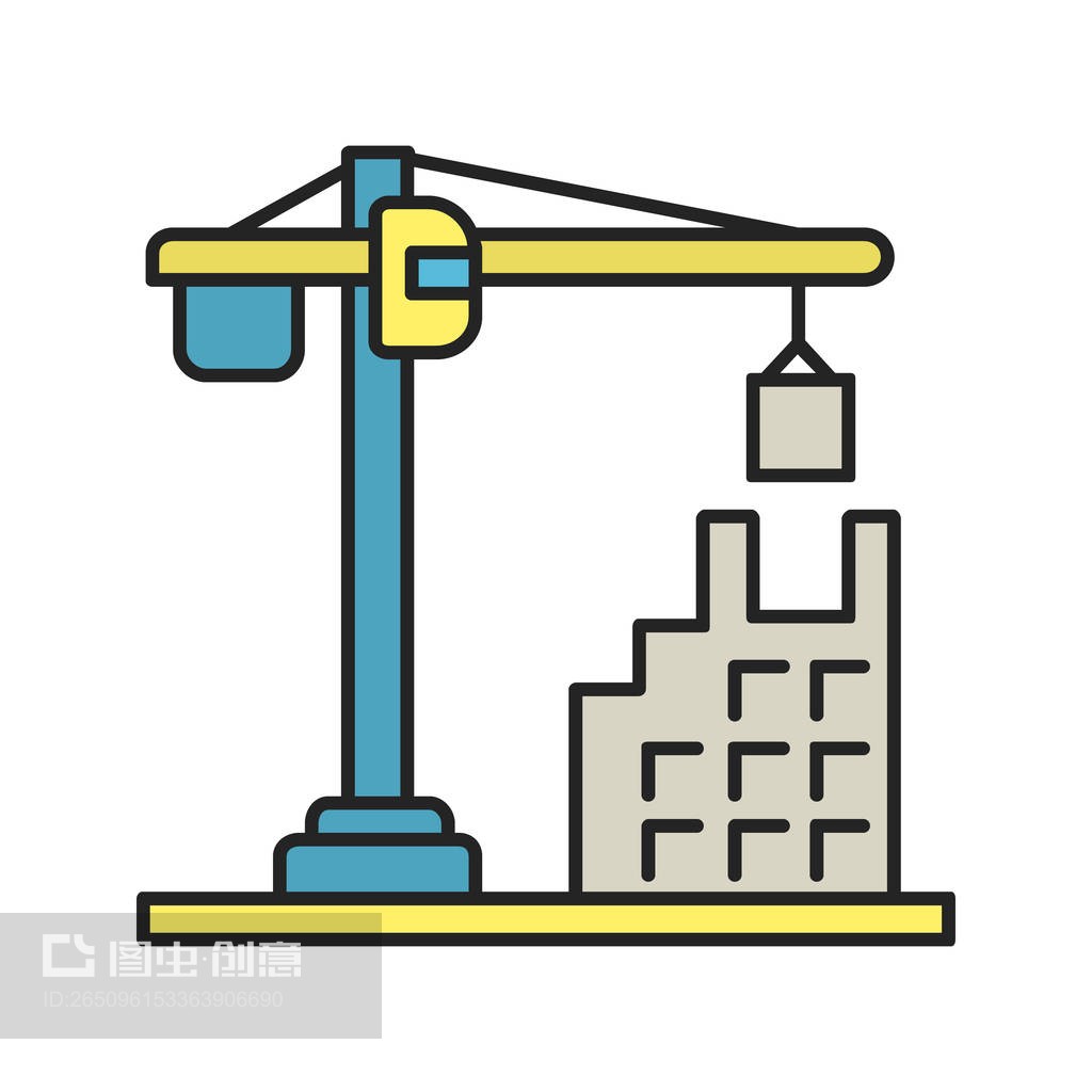 塔吊圖標Tower crane icon